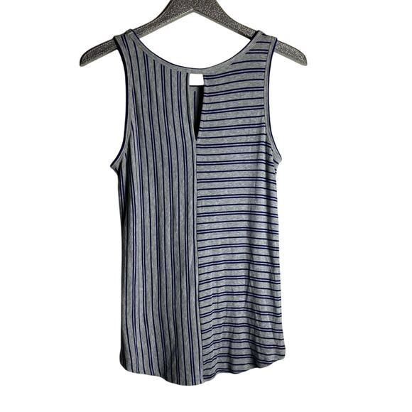 Cabi Blue and Gray Stripe Tank Top Style 5569 - Picture 2 of 6